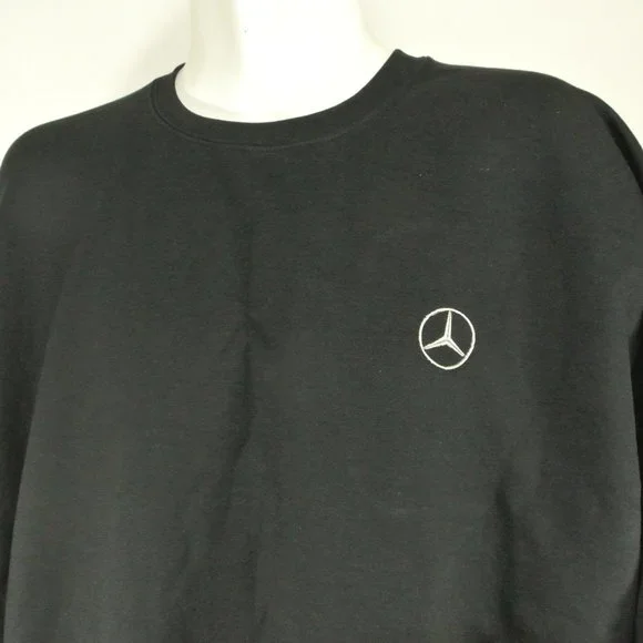 MERCEDES Car Dealership Black Sweatshirt Employee Uniform Shirt Size XL NWT - Picture 2 of 8